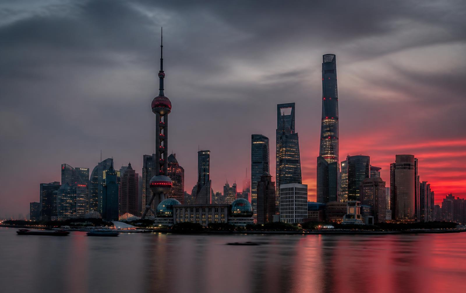Shanghai skyline at dusk representing CoreCrest's China operations